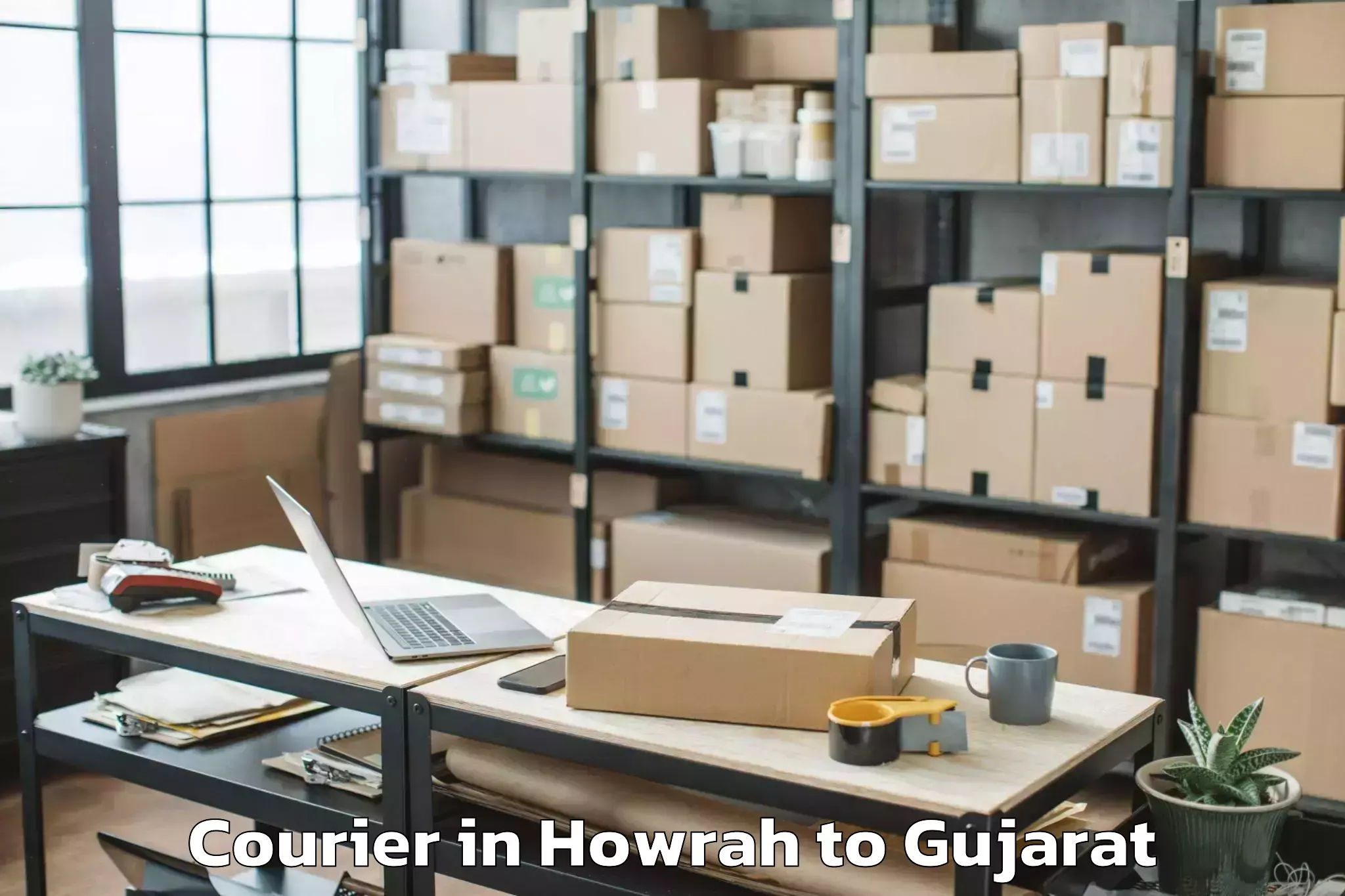 Howrah to Sardarkrushinagar Dantiwada Ag Courier Booking